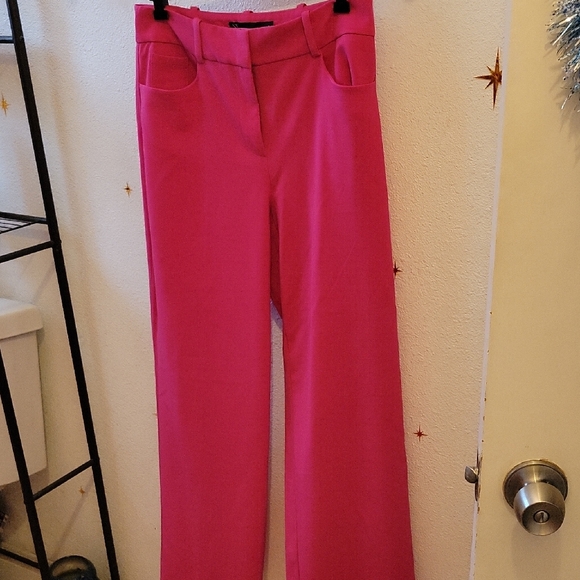 New York & Company Vibrant Pink Wide Leg Pants - Picture 1 of 2